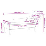 vidaXL Chaise longue avec coussins rose velours