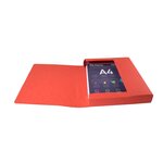 Boite De Classement Exabox Dos 40mm Carte Lustrée Scotten - A4 - Rouge - Exacompta