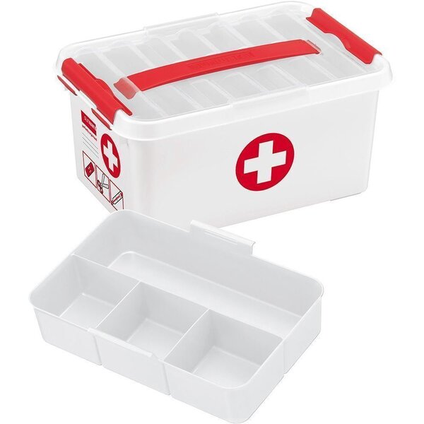 Boite à compartiments 1er secours q-line 6 litres