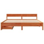 vidaXL Cadre de lit sans matelas cire marron 160x200cm bois pin massif