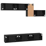 vidaXL Ensemble meuble TV avec tiroir Chêne noir Bois d'ingénierie