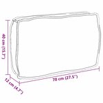 vidaXL Coussin pour dossier de palette Floral Motif de feuille