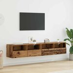 vidaXL Meubles TV muraux 2 Pièces Bois Ancien 80 x 30 x 30 cm