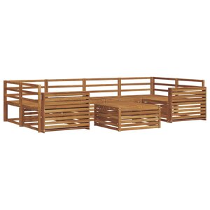vidaXL Ensemble de canapés d'extérieur 7 pc Naturel