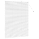 vidaXL Store de Fenêtre avec des rideaux Blanc Aluminium