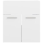 vidaXL Armoire d'évier Blanc brillant 41x38 5x46 cm Bois d’ingénierie