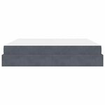 vidaXL Cadre de lit avec matelas avec matelas 2 Pièces Gris Foncé Velours