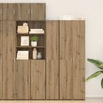 vidaXL Buffet haut Chêne artisan 30x42.5x185 cm Bois d'ingénierie