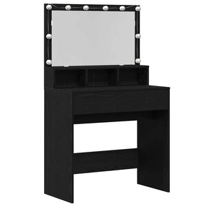 vidaXL Table de Toilette avec tiroir Chêne noir 80 x 41 x 134.5 cm
