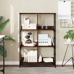 vidaXL Bibliothèque chêne marron 78 5x33x117 5 cm bois d'ingénierie