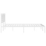 vidaXL Cadre de lit métal avec tête de lit blanc 183x213 cm
