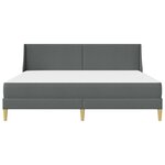 vidaXL Cadre de lit avec matelas Gris foncé 180 x 200 cm tissu