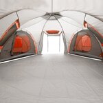 vidaXL Tente familiale à dôme 12 personnes gris et orange imperméable