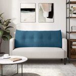 vidaXL Coussin de Dos Bleu 120 x 24 x 50 cm Velours