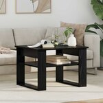 vidaXL Table basse Chêne noir 64 x 54 x 44 cm Bois d'ingénierie