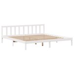 vidaXL Cadre de lit sans matelas blanc 200x200 cm bois massif de pin