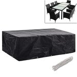 vidaXL Housses de salon de jardin 2 Pièces Rotin 10 œillets 300 x 140 cm