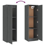 vidaXL Meubles TV 5 Pièces Gris Bois massif de pin