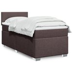 vidaXL Sommier à lattes de lit avec matelas Marron foncé 90x200 cm