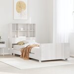 vidaXL Cadre de lit sans matelas blanc 90x190 cm bois de pin massif