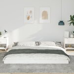 vidaXL Cadre de lit Blanc 180 x 210 cm Bois massif en pin