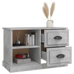 vidaXL Meuble TV gris béton 73x35 5x47 5 cm bois d'ingénierie