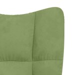 vidaXL Chaise à bascule Vert clair Velours