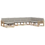 vidaXL Ensemble de canapés d'extérieur 8 Pièces Blanc et gris clair