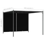 vidaXL Pergola de jardin avec toit rétractable 3x3 m Anthracite