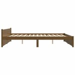 vidaXL Cadre de lit sans matelas marron miel bois massif 200x200 cm