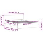 vidaXL Cadre de lit avec tête de lit et LED chêne sonoma 160x200 cm