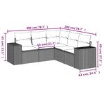 vidaXL Salon de jardin 5 Pièces avec coussins gris clair résine tressée