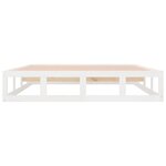 vidaXL Cadre de lit sans matelas blanc 120x200 cm bois massif