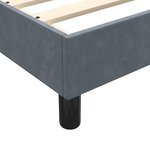 vidaXL Sommier à lattes de lit et matelas gris foncé 80x210 cm velours