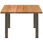 vidaXL Table à manger marron clair bois de chêne massif rectangulaire