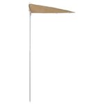 vidaXL Demi-parasol de jardin avec mât 180x90 cm taupe