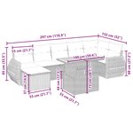vidaXL Salon de jardin avec coussins 8 Pièces beige résine tressée