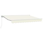 vidaXL Auvent Rétractable Crème 250x200 cm tissu