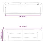 vidaXL Coussin de tête de lit Hvar noir 193 cm similicuir