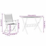 vidaXL Ensemble de salle à manger pour jardin 5 Pièces Marron