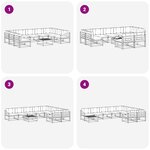 vidaXL Ensemble de canapés d'extérieur 10 pc Blanc et gris clair