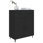 vidaXL Buffet noir 69 5x34x90 cm bois d'ingénierie