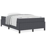 vidaXL Cadre de lit Gris foncé 120 x 200 cm Tissu en velours côtelé