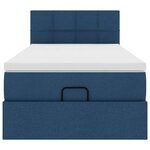 VidaXL Cadre de lit ottoman avec matelas bleu 80x200 cm tissu