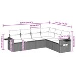 vidaXL Salon de jardin 6 Pièces avec coussins gris clair résine tressée