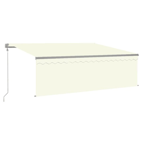 vidaXL Auvent automatique rétractable avec store 4 5x3 m Crème