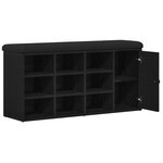 Banc de rangement vidaXL Chêne noir 100x30x48 cm Bois aggloméré
