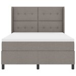 vidaXL Lit à ressorts avec matelas Taupe 200 x 140 cm tissu