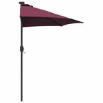 vidaXL Parasol de jardin Rouge bordeaux 294 x 150 x 223 cm tissu