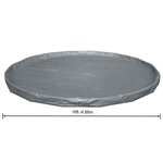 Bestway Couverture de piscine Ø6 71 m Rond Polyester Gris